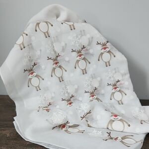 Festive Reindeer Print Scarf